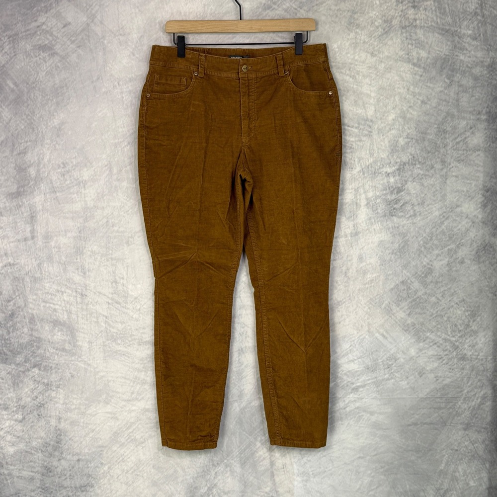 Toad&Co Karuna Corduroy Skinny Pants Womens Sz 12 Brown outdoor organic academia